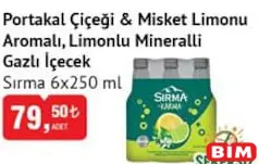 SIRMA PORTAKAL ÇİÇEĞİ & MİSKET LİMONU AROMALI, LİMONLU MİNERALLİ GAZLI İÇECEK 6X250 ML
